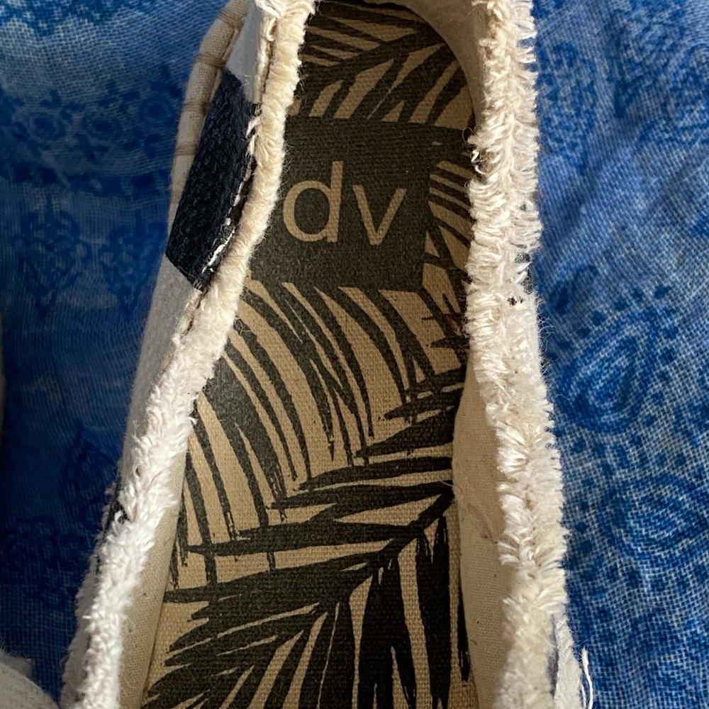 SOLD DV Platform Frayed Striped Espadrille Shoes - Picture 10 of 15